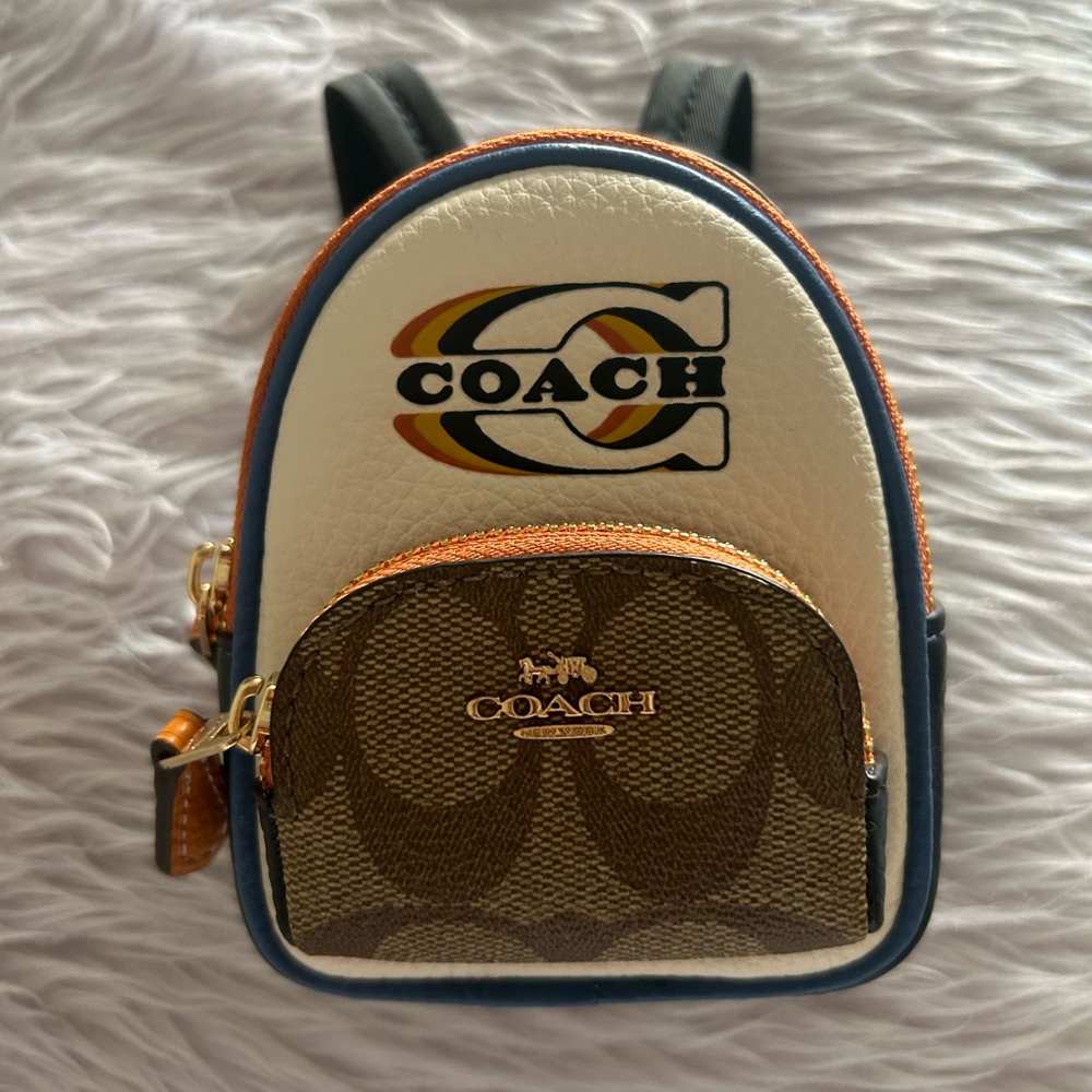 New Coach Mini Backpack Keychain